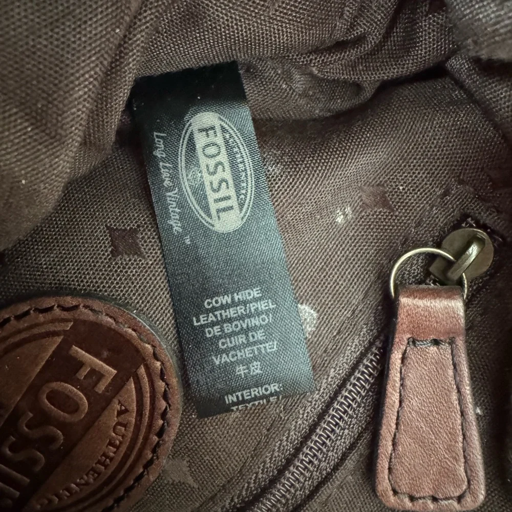 Fossil Brown Crossbody Leather Saddlebag